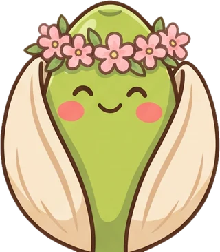 Buddy wearing a flower crown